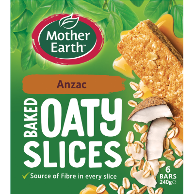 Mother Earth Anzac Baked Oaty Slices 240g