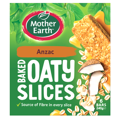 Mother Earth Anzac Baked Oaty Slices 6 x 40g