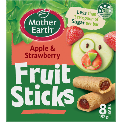Mother Earth Apple & Strawberry Fruit Sticks 152g
