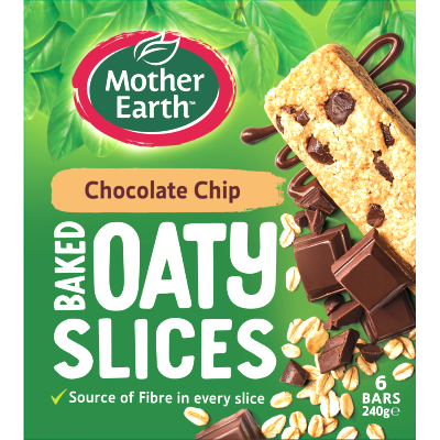 Mother Earth Chocolate Chip Baked Oaty Slices 6 x 40g