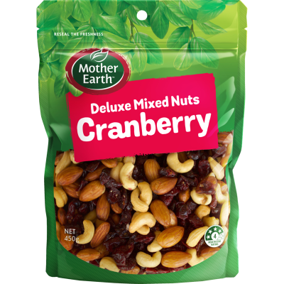 Mother Earth Cranberry Deluxe Mixed Nuts 450g