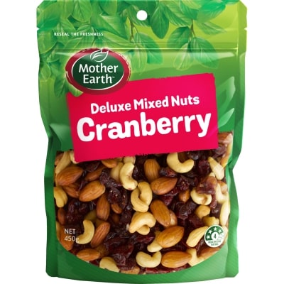 Mother Earth Cranberry Deluxe Mixed Nuts 450g