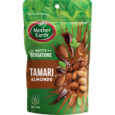 Mother Earth Nutty Sensations Tamari Almonds 140g