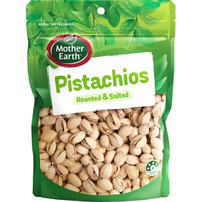 Mother Earth Roasted & Salted Pistachios 320g