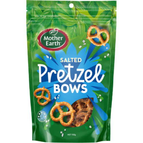 Mother Earth Salted Pretzel Bows 150g