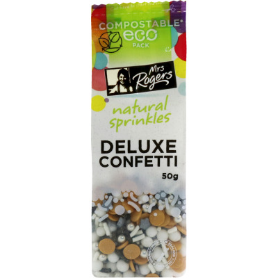 Mrs Rogers Deluxe Confetti Natural Sprinkles 50g