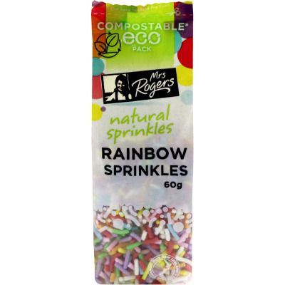 Mrs Rogers Natural Rainbow Sprinkles 60g