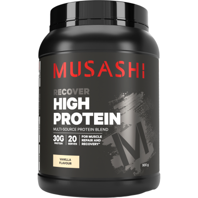 Musashi Recover High Protein Vanilla Flavour Powder 900g