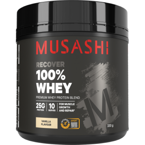 Musashi 100% Whey Vanilla Flavour Powder 330g