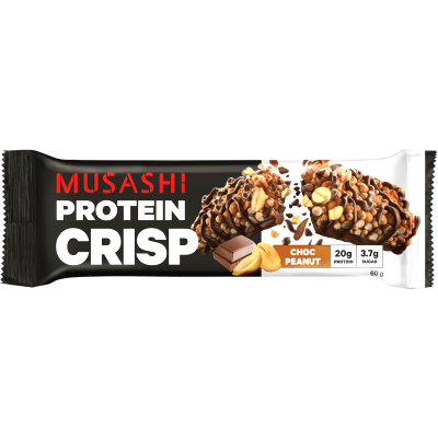 Musashi Choc Peanut Protein Crisp Bar 60g