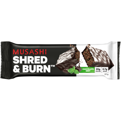 Musashi Chocolate Mint Flavour Shred & Burn Bar 60g