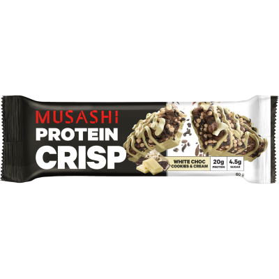 Musashi White Choc Cookies & Cream Protein Crisp Bar 60g