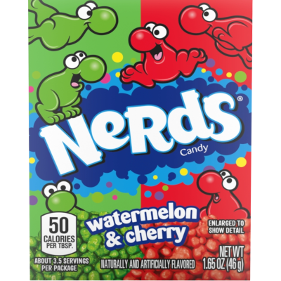 NERDS Dual Chamber Watermelon & Cherry Confectionery 46g
