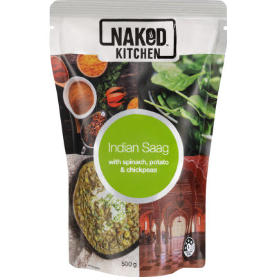 Naked Kitchen Indian Saag With Spinach Potato & Chickpeas 500g