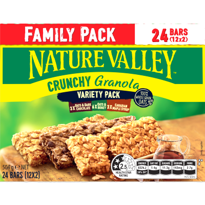 Nature Valley Family Pack Variety Pack Crunchy Granola Bars 12 x 42g