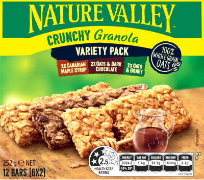 Nature Valley Variety Pack Crunchy Granola Bars 6 x 42g