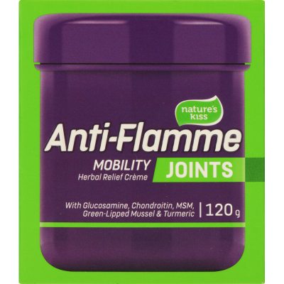 Nature's Kiss Anti-Flamme Joints Mobility Herbal Relief Creme 120g