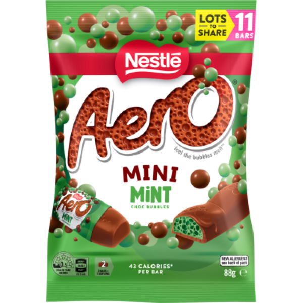 Chocolate Block Nestle Aero Mini Peppermint Sharepack 88g