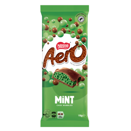 Chocolate Block Nestle Aero Mint 118g