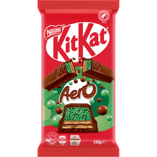Chocolate Block Nestle Mint Kit Kat Aero 155g