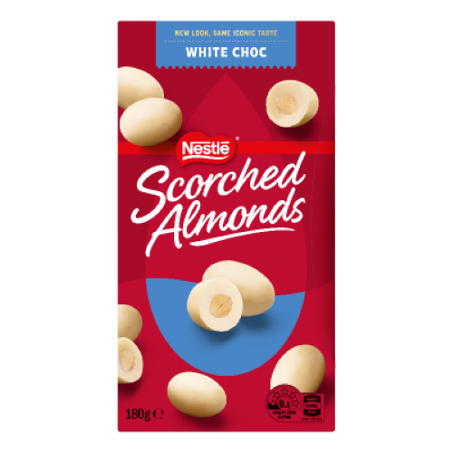 Nestle White Choc Scorched Almonds 180g