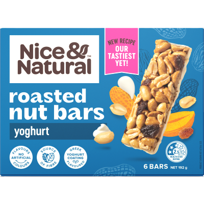 Nice & Natural Yoghurt Roasted Nut Bars 6 x 32g