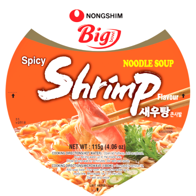 Nongshim Spicy Shrimp Noodle Soup Big Bowl 115g