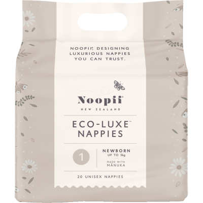 Noopii Eco-Luxe Nappies N1 Newborn Up To 5kg 20pk