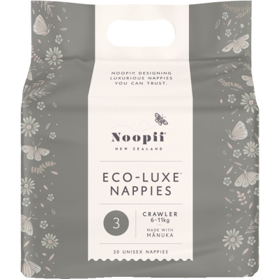 Noopii Eco-Luxe Nappies N3 6-11kg Crawler 20pk