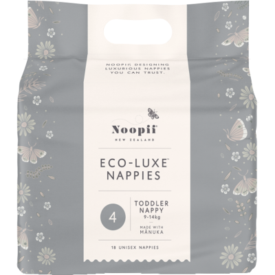 Noopii Eco-Luxe Nappies N4 9-14kg Toddler 18pk