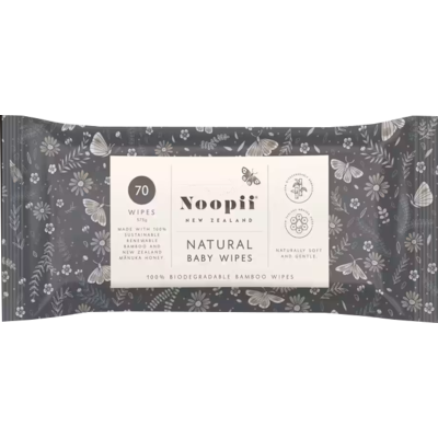 Noopii Natural Biodegradable Baby Wipes 70pk