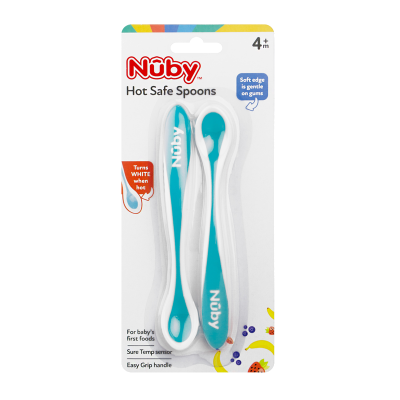 Nuby Hot Safe Spoons 4+ Months 2pk
