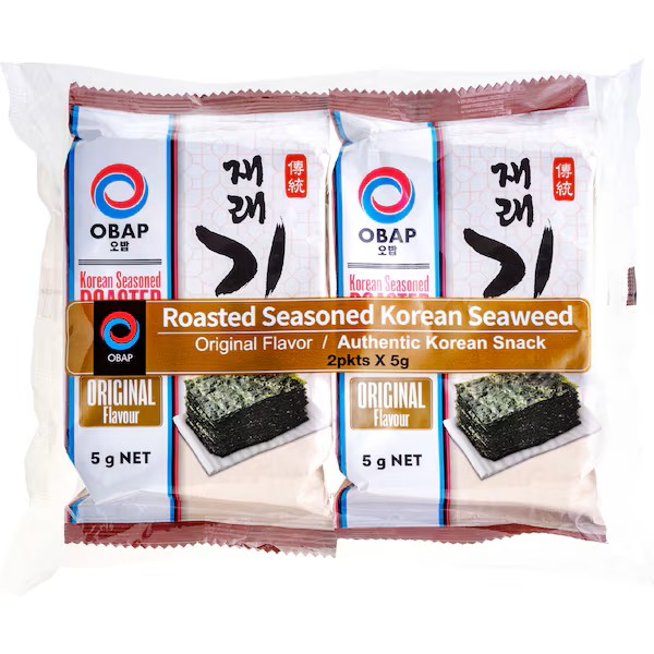 OBAP Roasted Seasoned Korean Seaweed 8 x 5g