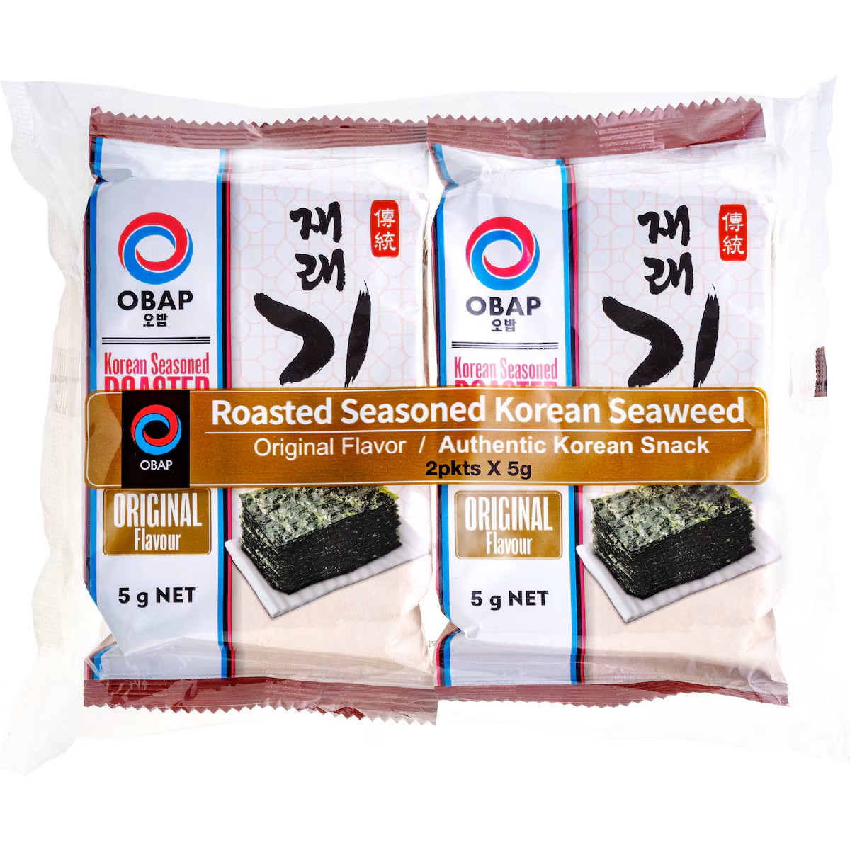 OBAP Roasted Seasoned Korean Seaweed 8 x 5g