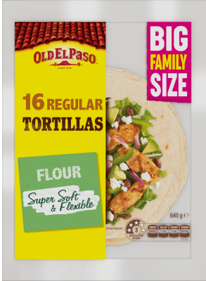 Old El Paso Flour Tortilla Regular Family Size 16pk