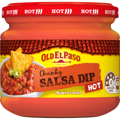 Old El Paso Hot Chunky Salsa Dip 312g
