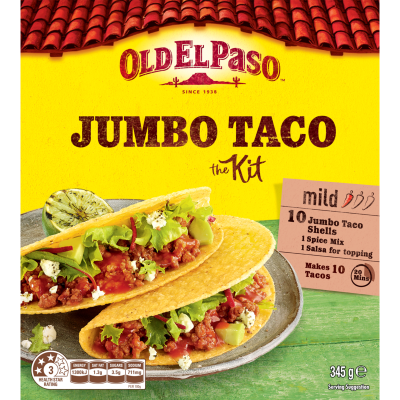 Old El Paso Jumbo Taco The Kit 345g