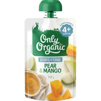 Only Organic Pear & Mango 4+ Months 120g