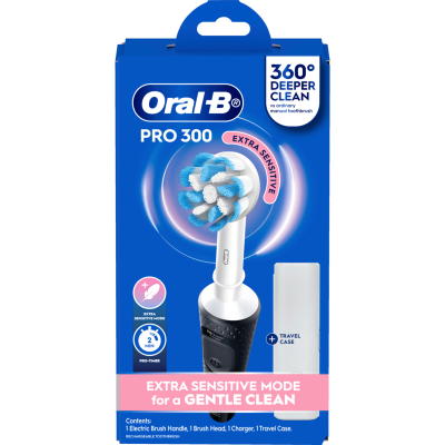 Oral-B Pro 300 Extra Sensitive Black Electric Toothbrush 1pk