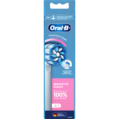 Oral-B Sensitive Clean Electric Toothbrush Replacement Brush Heads 4pk