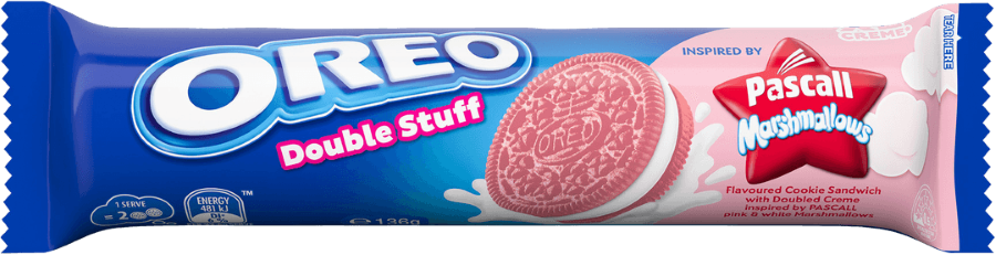 Oreo Double Stuff Pascall Marshmallow Biscuits 136g
