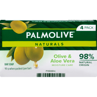 Palmolive Naturals Moisture Care Aloe & Olive Extracts Bar Soap 4 x 90g