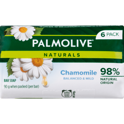 Palmolive Naturals Naturals Balanced & Mild Chamomile Extracts Bar Soap 6 x 90g