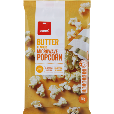 Pams Butter Flavour Microwave Popcorn 85g