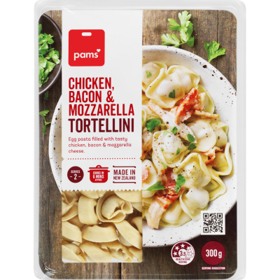 Pams Chicken Bacon & Mozzarella Tortellini 300g