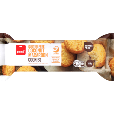 Pams Gluten Free Coconut Macaroon Cookies 160g