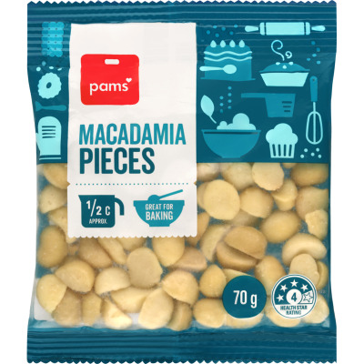 Pams Macadamia Pieces 70g