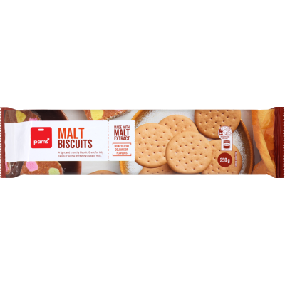 Pams Malt Biscuits 250g