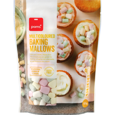 Pams Multicoloured Baking Mallows 100g