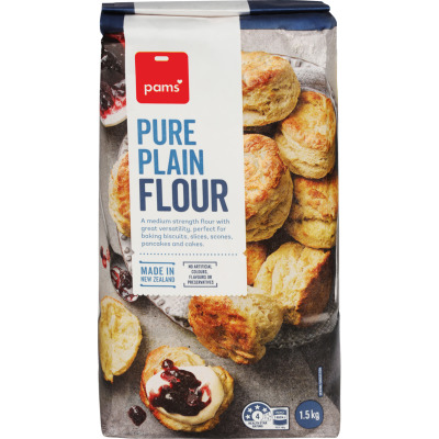 Pams Pure Plain Flour 1.5kg